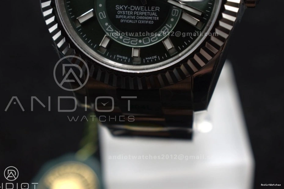 1:1 326934 Best Bracelet A SS 904L Green Upgraded Edition Dial 1090 SS on Sky-Dweller ZF 1230